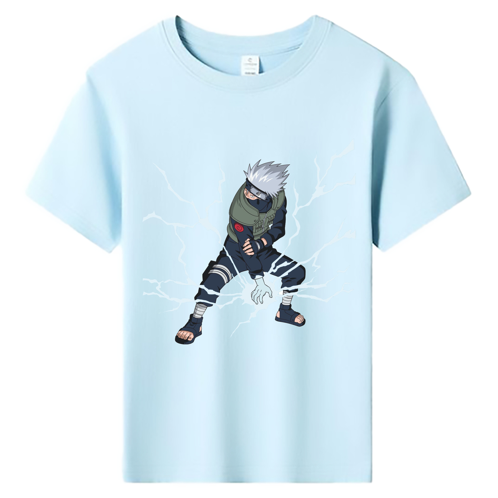 （画像用） NARUTO -ナルト- はたけ カカシ Hatake Kakashi 綿100％キッズTシャツ（フロントプリント）
